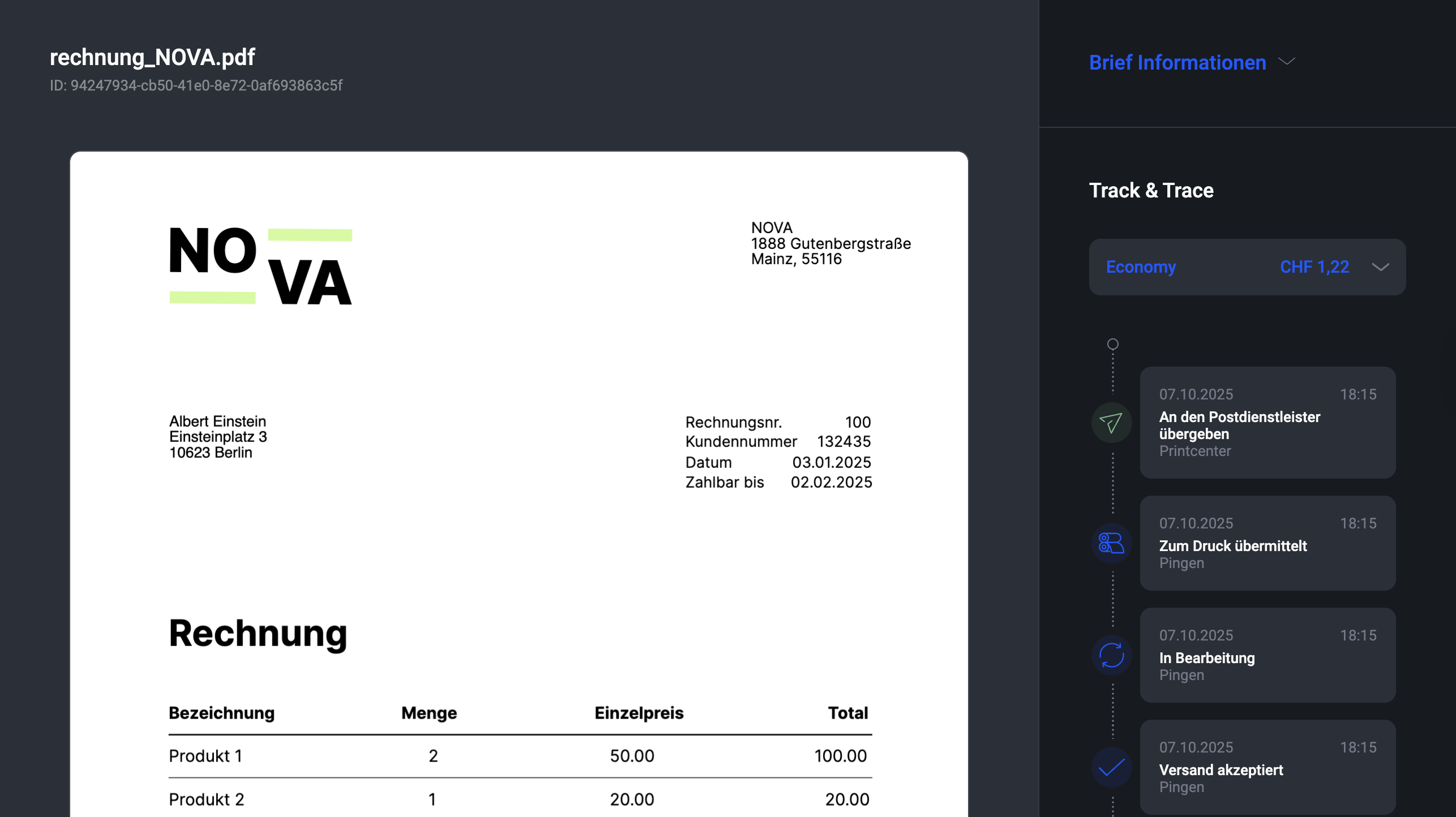 Pingen webapp sendungsverfolgung